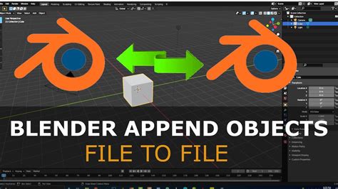 Open one blender file in another .